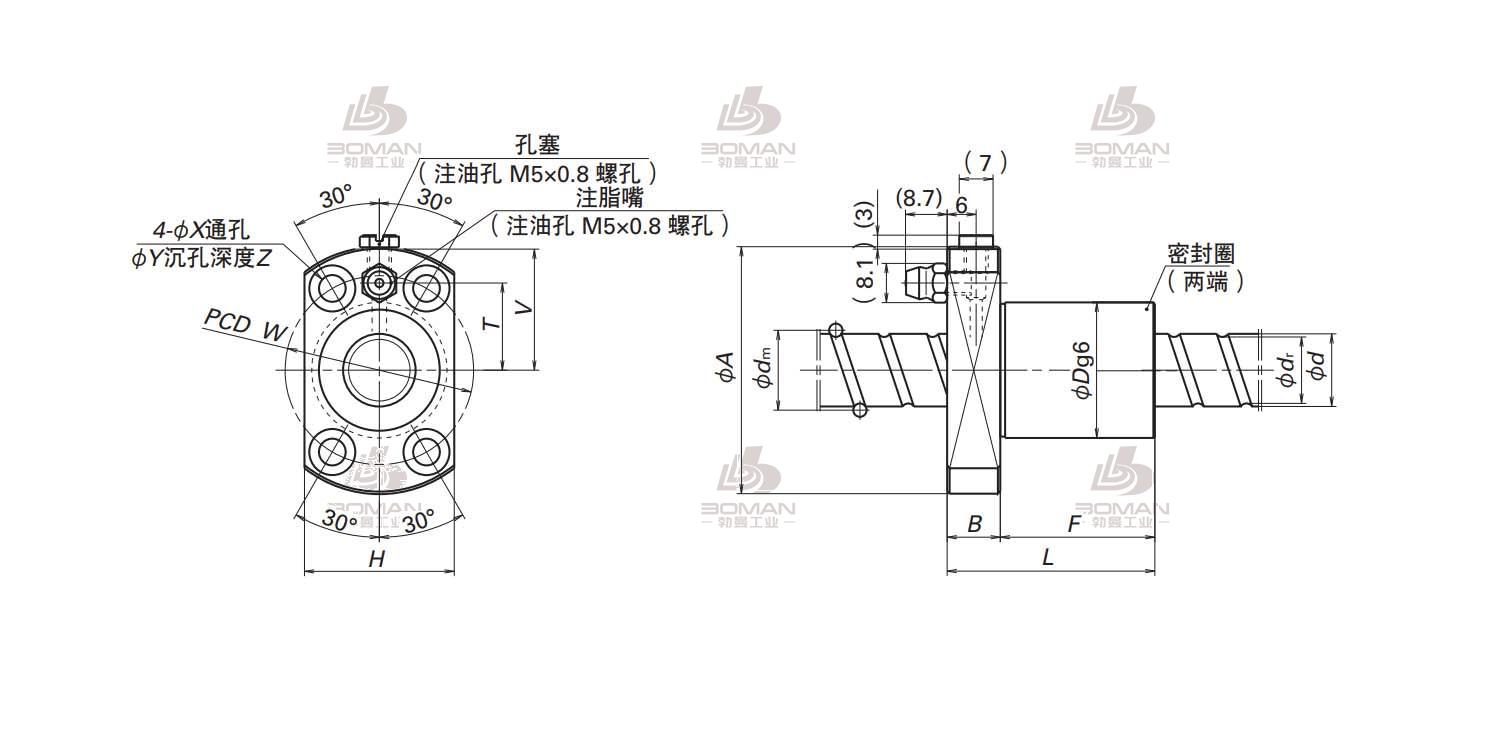 BSS1510-3E-340-407-C7（按图纸加工）-BSS滚珠丝杠螺母