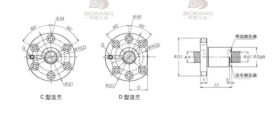 KURODA GD3205JT-DDPR 黑田丝杆替换尺寸图片