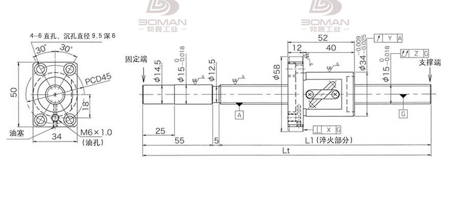 KURODA GG1510AS-BALR-0900A 黑田丝杆型号含义对照表