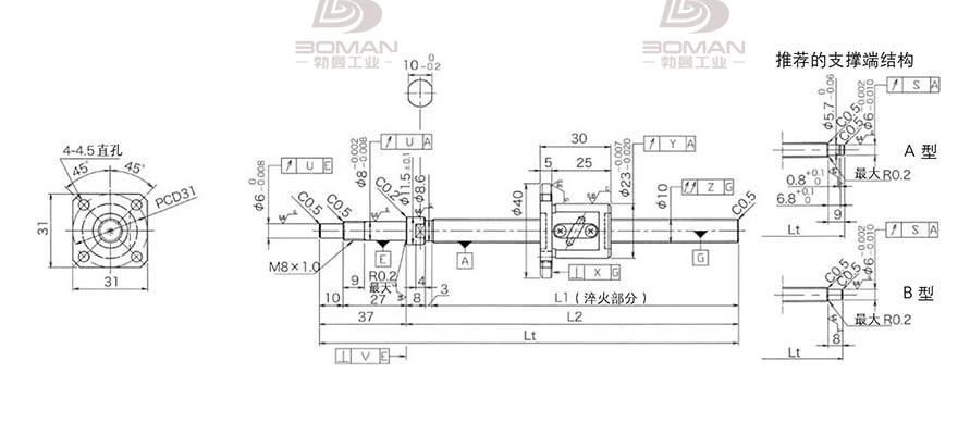 KURODA GP1002DS-EAFR-0320B-C3S 黑田丝杠螺母怎么拆卸