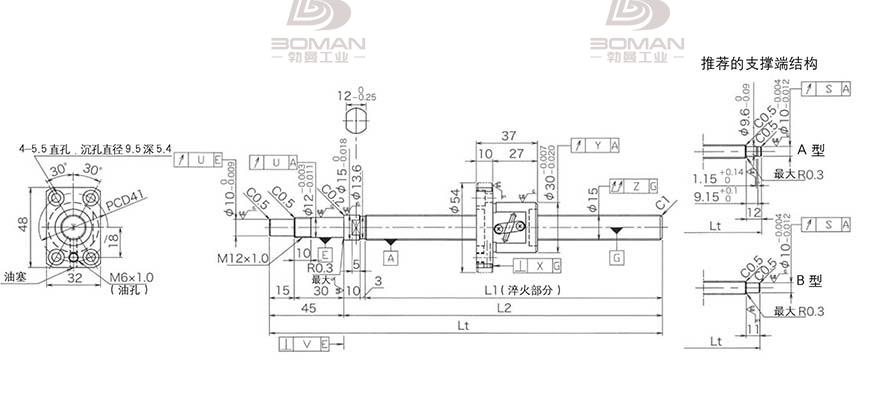KURODA GP1502DS-BAPR-0600B-C3F 黑田GK系列丝杆
