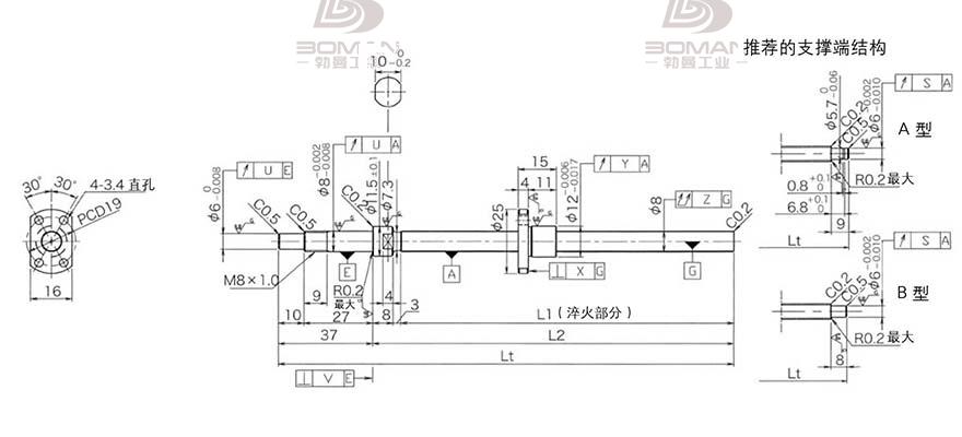 KURODA DP0801JS-HDNR-0180B-C3F 黑田丝杆型号大全