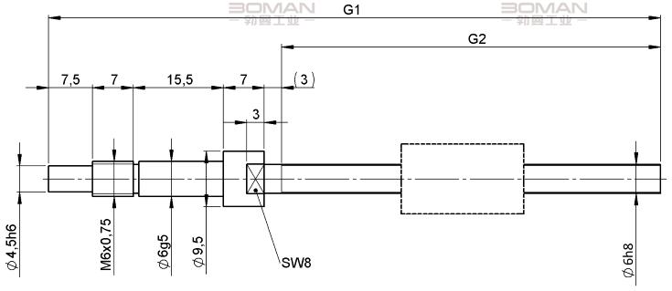 STEINMEYER施坦梅尔 1214/1,5.6.90.110 施坦梅尔滚珠丝杆结构图