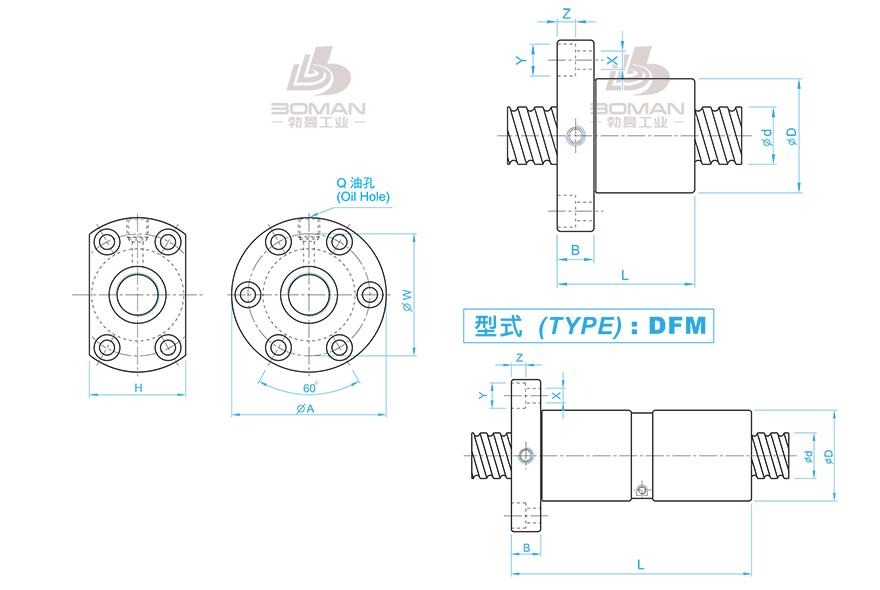 TBI SFM0325T-4 tbi丝杠螺母轴承是什么牌子