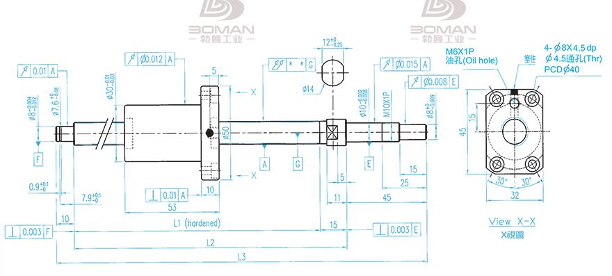 TBI XSVR01210B1DGC5-230-P1 sfv型tbi滚珠丝杆