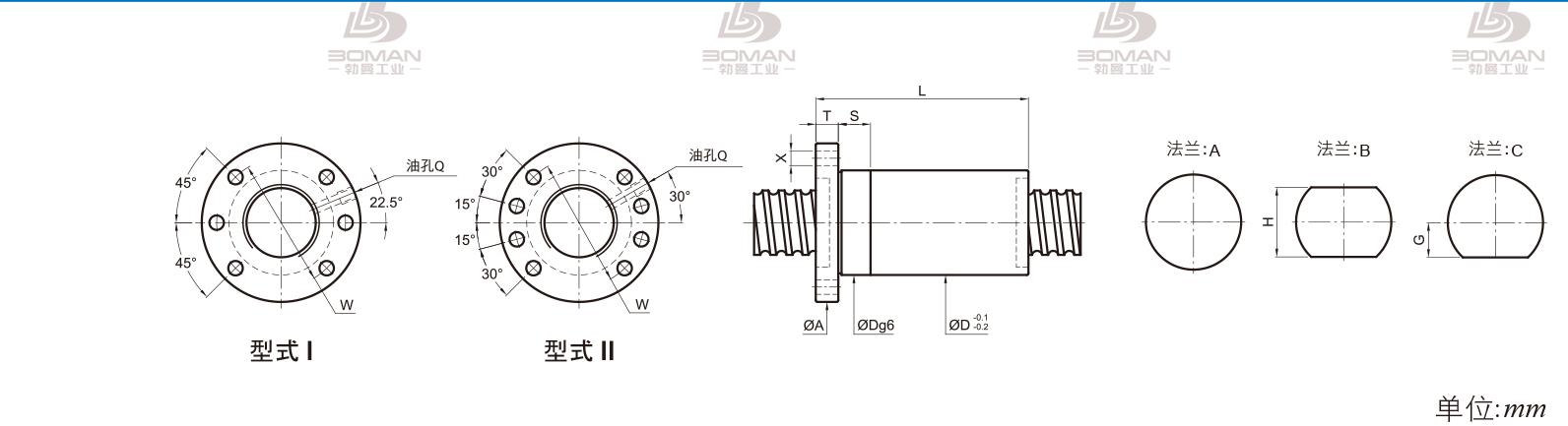 PMI FSDC1205-3 PMI转造级滚珠丝杠型号说明