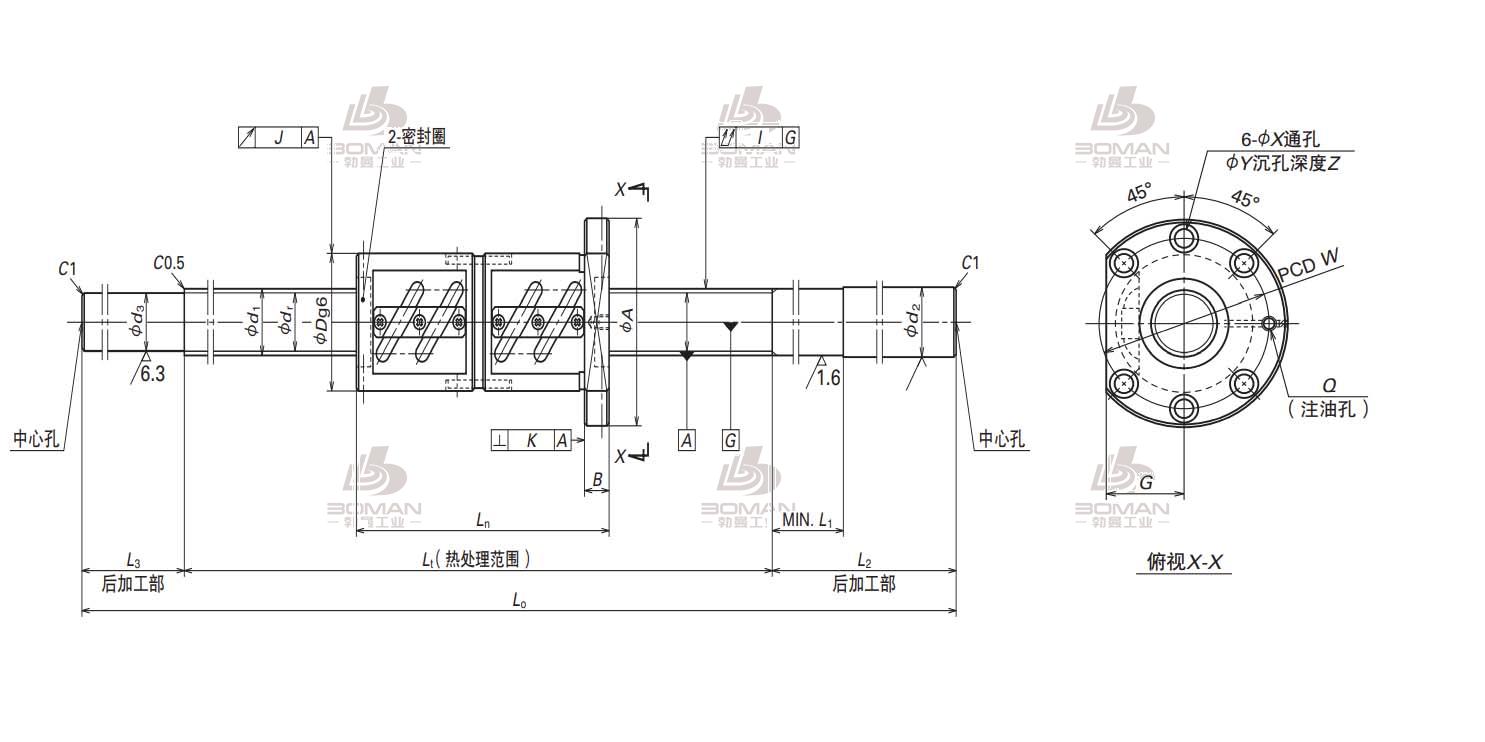 NSK W3207SS-2D-C5Z10-NSK标准滚珠丝杠